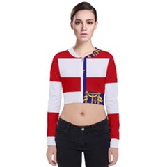 Flag Of Georgia, 1902-1906 Long Sleeve Zip Up Bomber Jacket by abbeyz71