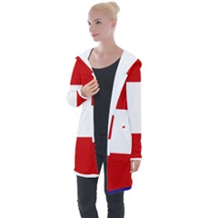 Flag Of Georgia, 1879-1902 Longline Hooded Cardigan by abbeyz71