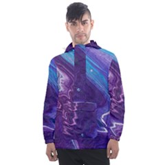 Color Acrylic Paint Art Painting Art Men s Front Pocket Pullover Windbreaker