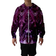 Pink Fractal Lace Kids  Hooded Windbreaker by KirstenStar