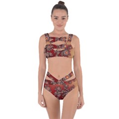 Fractal Rendering Pattern Abstract Bandaged Up Bikini Set 