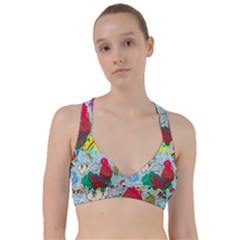 Supersonic Key West Gypsy Blast Sweetheart Sports Bra by chellerayartisans