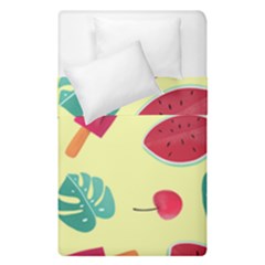 Watermelon Leaves Strawberry Duvet Cover Double Side (single Size) by HermanTelo