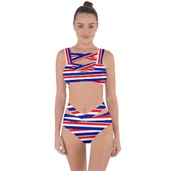 Patriotic Ribbons Bandaged Up Bikini Set  by Mariart