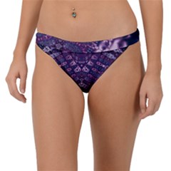 Purple Fractal Lace V Shape Band Bikini Bottom by KirstenStar