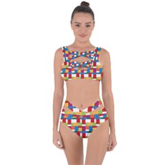 Lego Background Rainbow Bandaged Up Bikini Set 