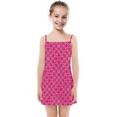 Pink Geometric  Kids  Summer Sun Dress by VeataAtticus