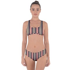 Zigzag Tribal Ethnic Background Criss Cross Bikini Set by Pakrebo