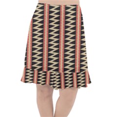 Zigzag Tribal Ethnic Background Fishtail Chiffon Skirt by Pakrebo