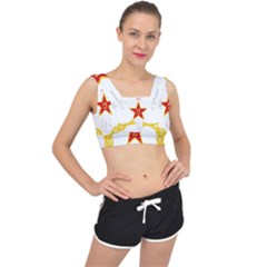 Badge Of People s Liberation Army Rocket Force V-back Sports Bra by abbeyz71