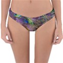 Green Purple And Blue Peacock Feather Digital Wallpaper Reversible Hipster Bikini Bottoms View1
