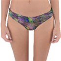 Green Purple And Blue Peacock Feather Digital Wallpaper Reversible Hipster Bikini Bottoms View3