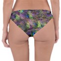 Green Purple And Blue Peacock Feather Digital Wallpaper Reversible Hipster Bikini Bottoms View4