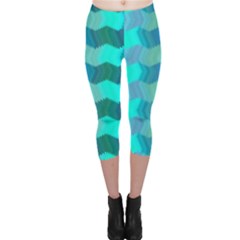 Texture Geometry Capri Leggings  by HermanTelo