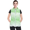 Green Pattern Curved Puzzle Women s Puffer Vest View1