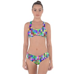 Jigsaw Puzzle Background Chromatic Criss Cross Bikini Set by HermanTelo