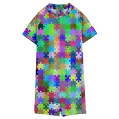 Jigsaw Puzzle Background Chromatic Kids  Boyleg Half Suit Swimwear by HermanTelo