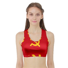 Flag Of Chinese Workers  And Peasants  Red Army, 1934-1937 Sports Bra With Border