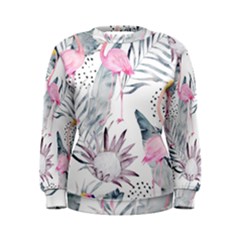 Tropical Flamingos Women s Sweatshirt by Sobalvarro