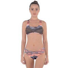 Scenic View Of Snow Capped Mountain Criss Cross Bikini Set by Pakrebo