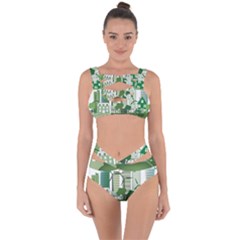 Vector Energy Saving Caring For The Earth Bandaged Up Bikini Set  by Bejoart
