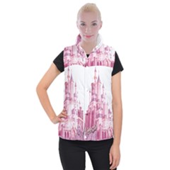 Pink Castle Women s Button Up Vest by Bejoart