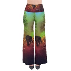 The Lonely Wolf In The Night So Vintage Palazzo Pants by FantasyWorld7