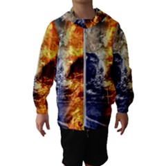 Earth World Globe Universe Space Kids  Hooded Windbreaker by Simbadda