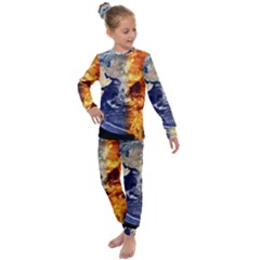 Earth World Globe Universe Space Kids  Long Sleeve Set  by Simbadda