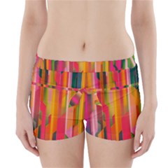 Background Abstract Colorful Boyleg Bikini Wrap Bottoms by Simbadda