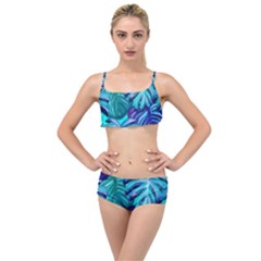 Leaves Tropical Palma Jungle Layered Top Bikini Set by Simbadda