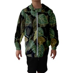 Autumn Fallen Leaves Dried Leaves Kids  Hooded Windbreaker by Simbadda