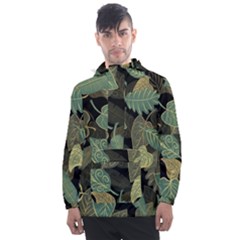 Autumn Fallen Leaves Dried Leaves Men s Front Pocket Pullover Windbreaker by Simbadda