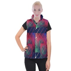 Fractal Artwork Abstract Background Women s Button Up Vest