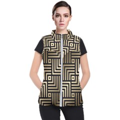 Geometric Pattern   Seamless Luxury Gold Vector Women s Puffer Vest