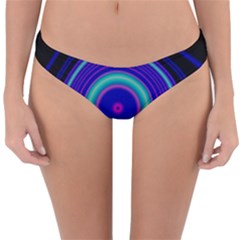 Digital Art Background Pink Blue Reversible Hipster Bikini Bottoms by Sudhe