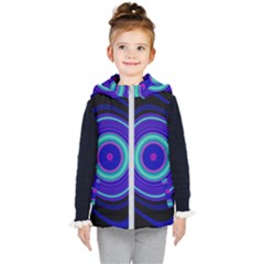 Digital Art Background Pink Blue Kids  Hooded Puffer Vest