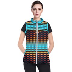 Signal Background Pattern Light Women s Puffer Vest