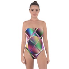 Fractal Artwork Abstract Background Tie Back One Piece Swimsuit by Sudhe