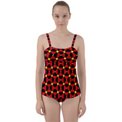 Rby-3-5 Twist Front Tankini Set by ArtworkByPatrick