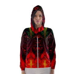 Digital Arts Fractals Futuristic Colorful Women s Hooded Windbreaker by Pakrebo