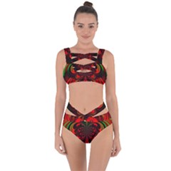 Digital Arts Fractals Futuristic Colorful Bandaged Up Bikini Set  by Pakrebo