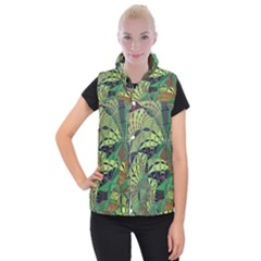 Design Background Concept Fractal Women s Button Up Vest by Pakrebo