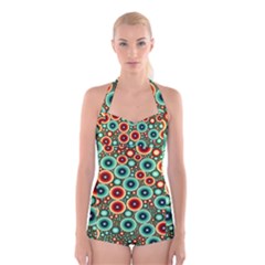 Zappwaits Boyleg Halter Swimsuit  by zappwaits