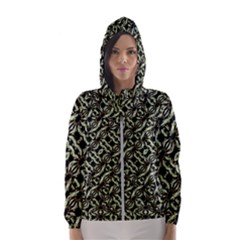 Modern Abstract Camouflage Patttern Women s Hooded Windbreaker by dflcprintsclothing