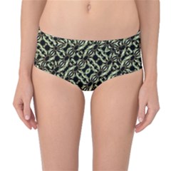 Modern Abstract Camouflage Patttern Mid-waist Bikini Bottoms by dflcprintsclothing