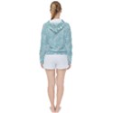 Wood Texture Diagonal Pastel Blue Women s Tie Up Sweat View2