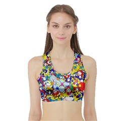 Dots 6 Sports Bra With Border