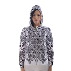 Drawing Pencil Pattern Mandala Women s Hooded Windbreaker by Wegoenart