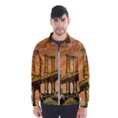 Architecture Buildings City Bridge Men s Windbreaker by Wegoenart